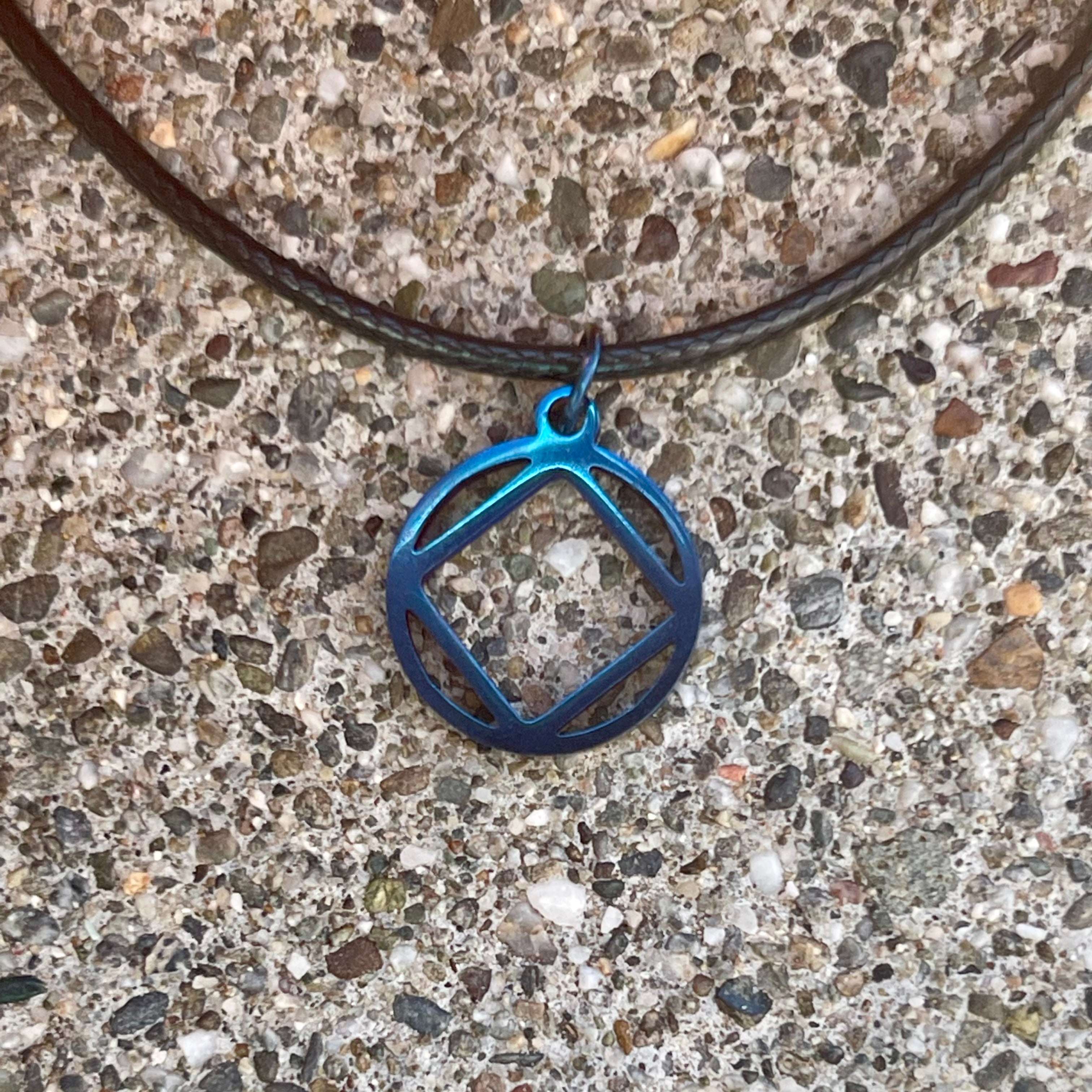 Blue NA Charm Necklace