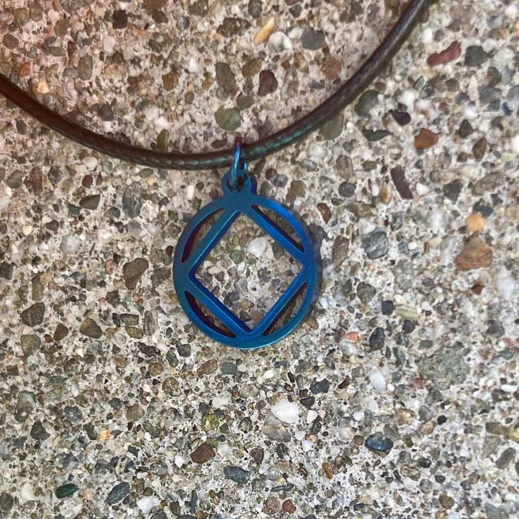 Blue NA Charm Necklace