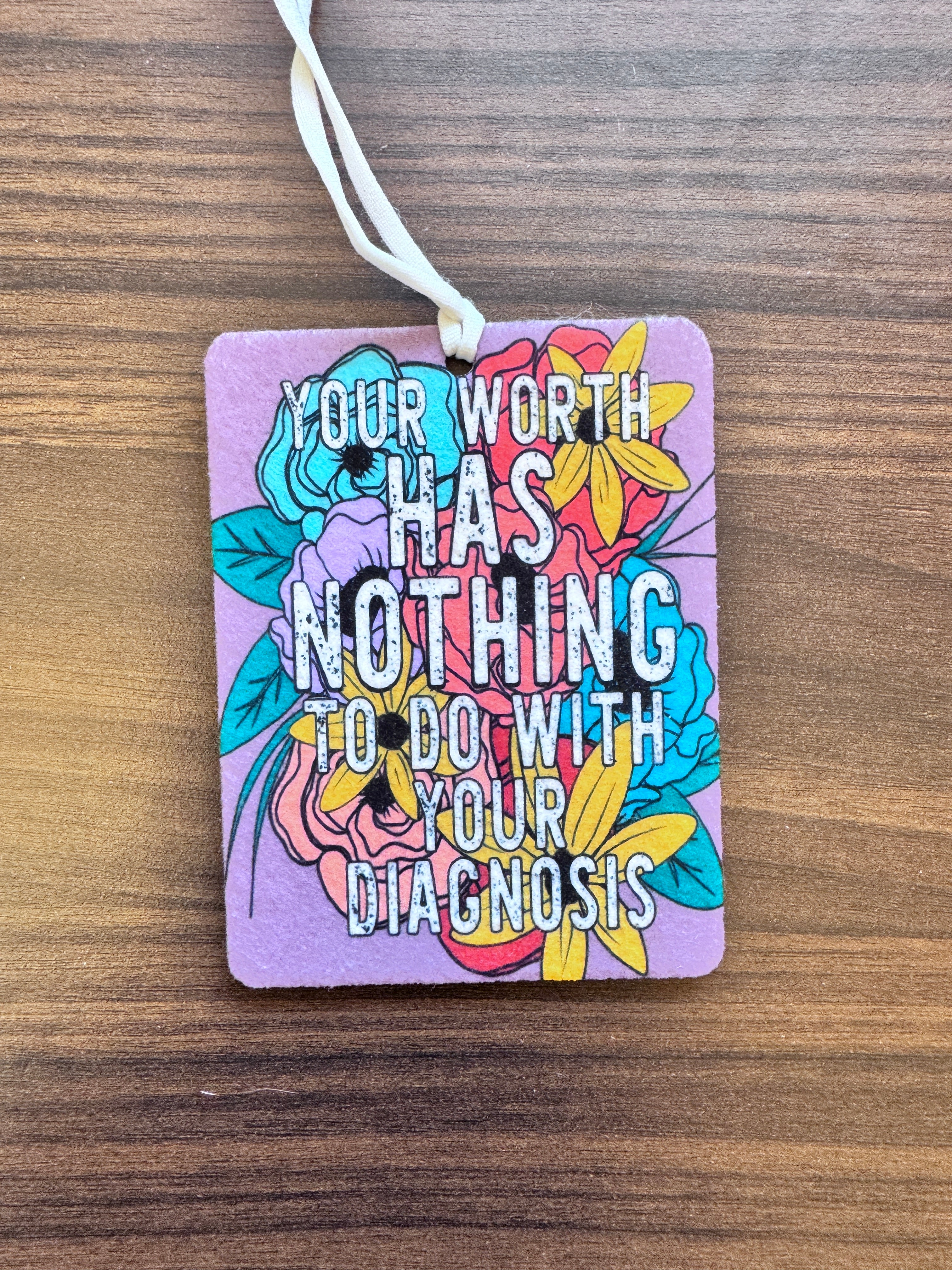 Your Worth ≠ Your Diagnosis Air Freshener – F*ck Stigma 🧠