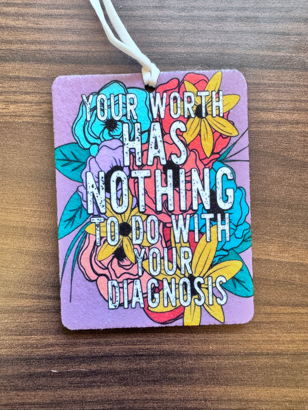 Your Worth ≠ Your Diagnosis Air Freshener – F*ck Stigma 🧠