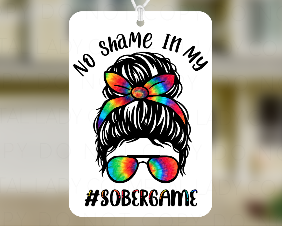 No Shame in My Sober Game Air Freshener 🍒🚫💊