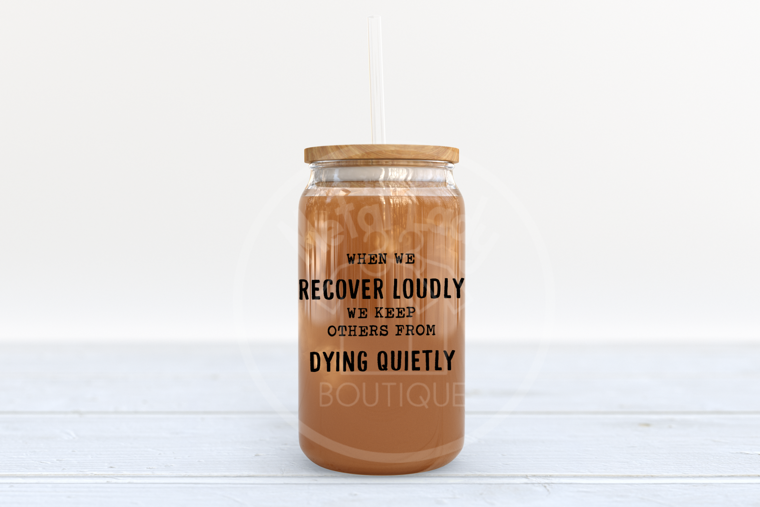 Recover Loudly Glass Can
