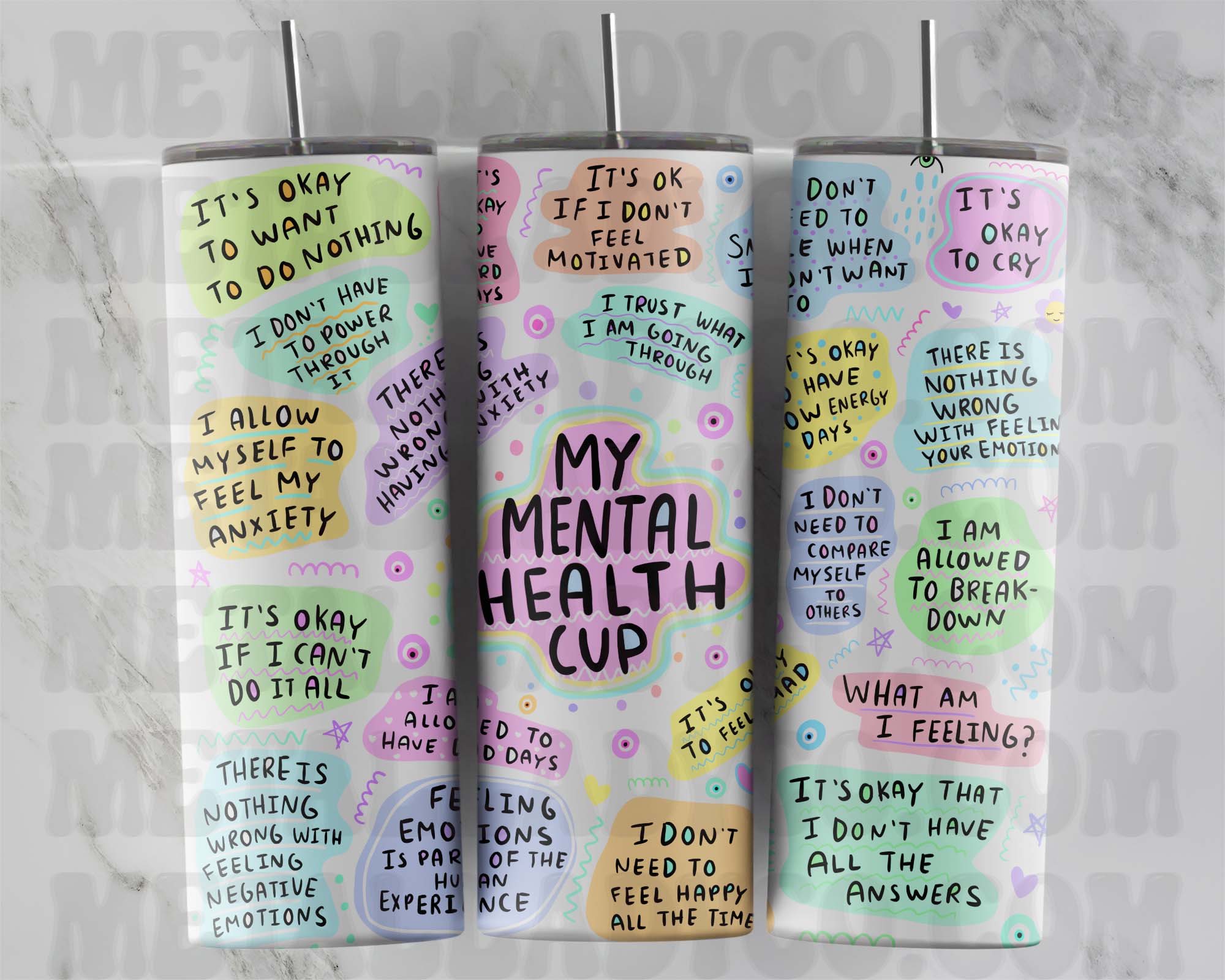 My Mental Health Affirmations - Affirmation Tumbler