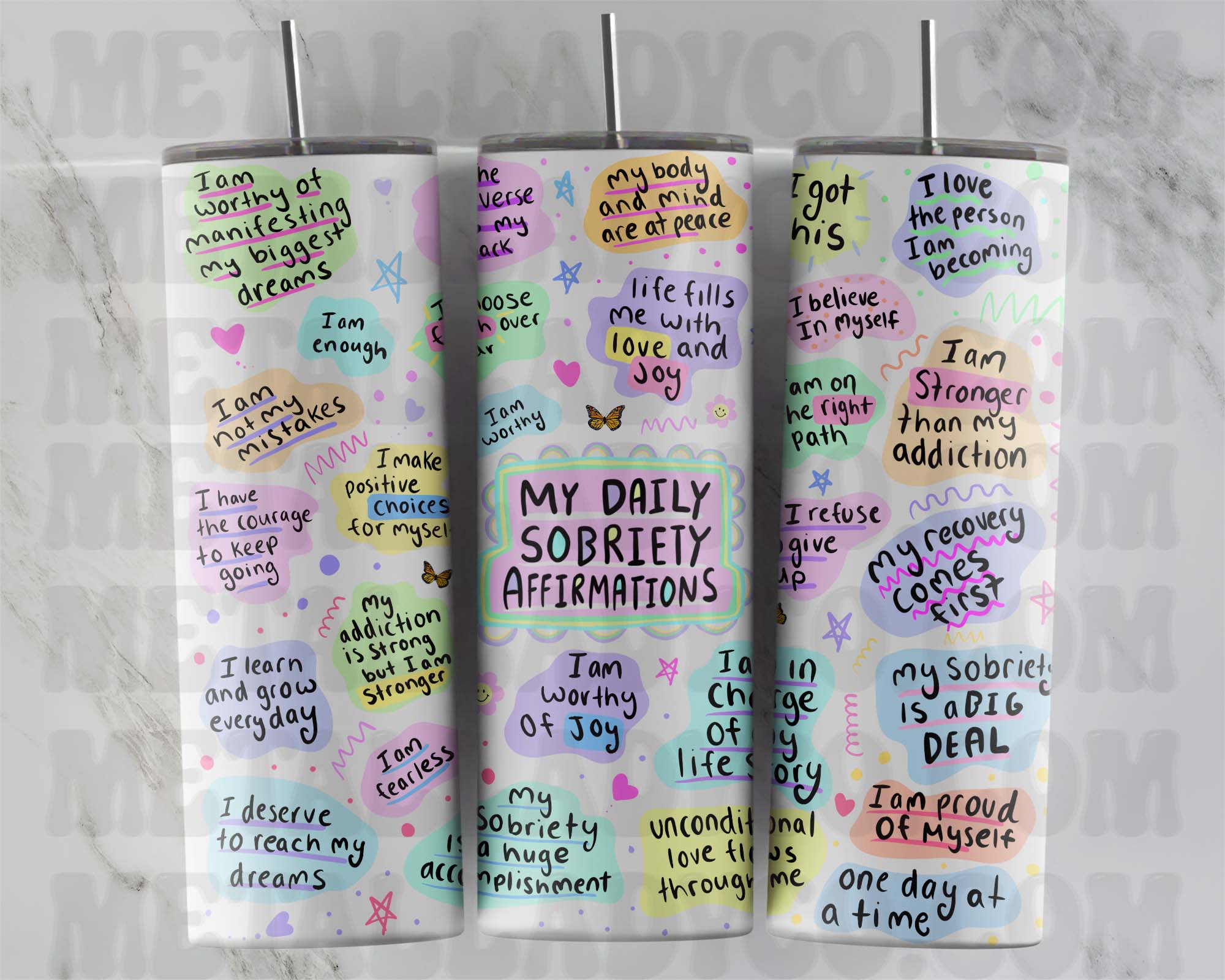 Sobriety Affirmations - Affirmation Tumbler